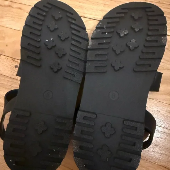 wild fable Black Triple-Strap Platform Sandals - Picture 4 of 4